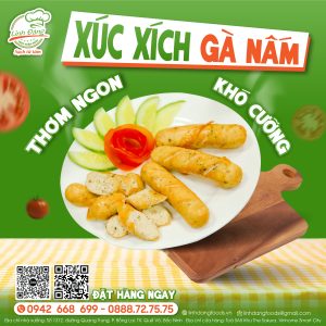 Xúc xích gà nấm