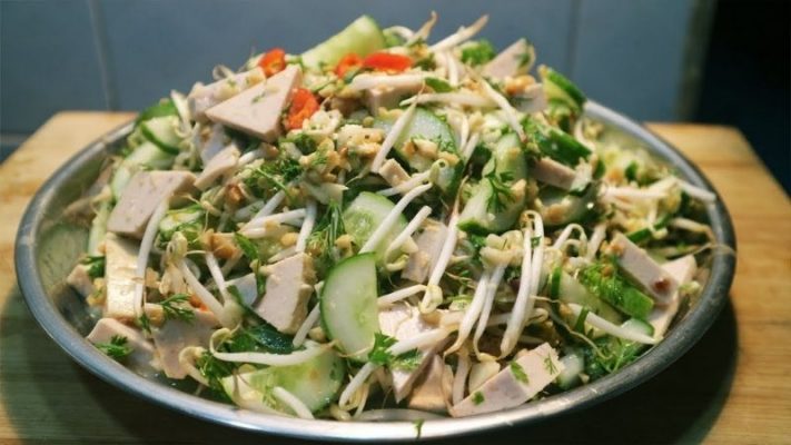 Món nộm giò bì chua ngọt